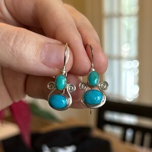 Silver and Turquoise Earrings